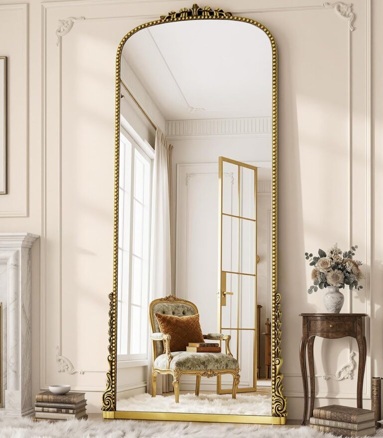 71″ x 32″ Antique Gold Vintage Full Length Mirror