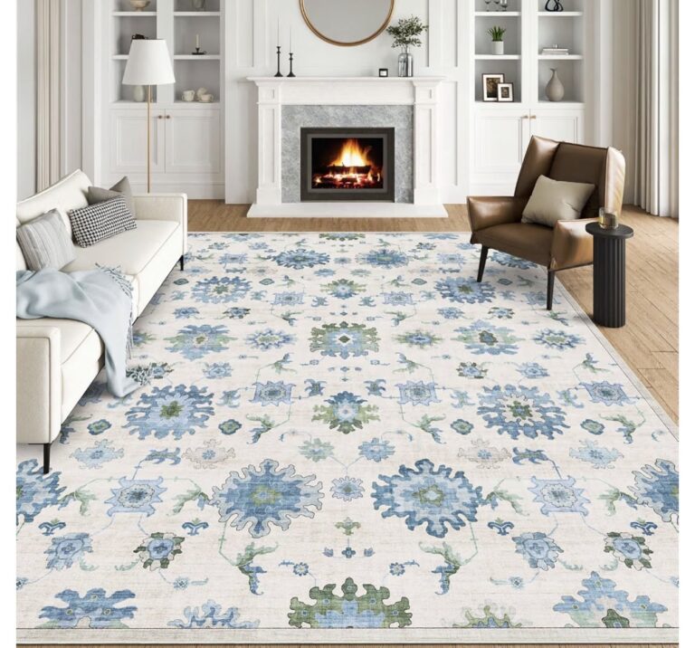 Blue Sage Green Area Rug