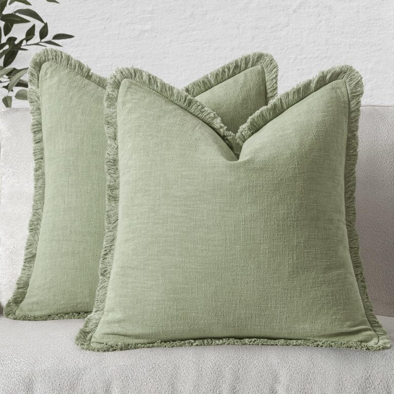 Solid green throw pillows