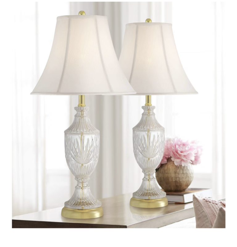 Gold Glass Clear Lamps