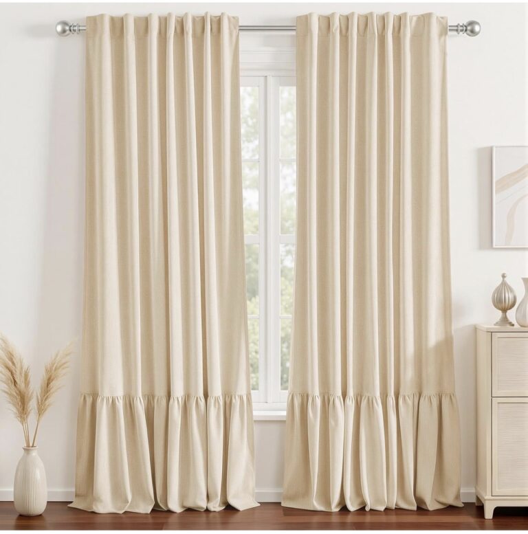 Neutral Ruffle Curtains